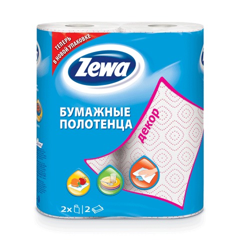 Полотенце бумажное Zewa 2-сл. 2рул. (12)