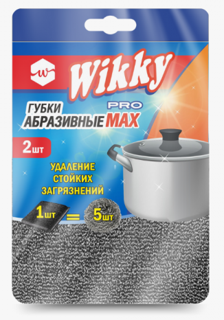 Губки д/посуды 2шт. Wikky абразивные (40)