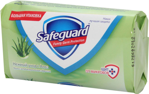 Мыло Safeguard 125г. Нежный уход с алоэ