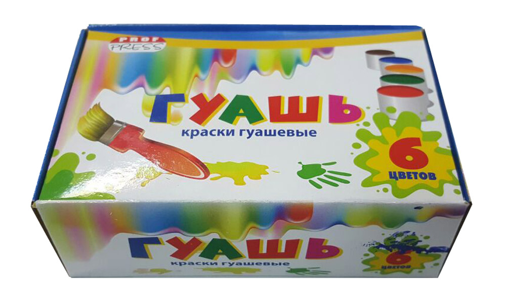 Гуашь 6цв. ПрофПресс 20мл