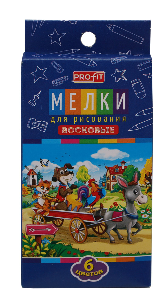 Набор воск.мелков 6цв. TM "Profit" В мире сказок