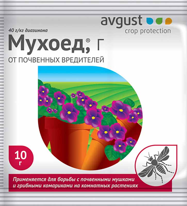 Инсектицид от почв.вред-ей Мухоед 10г. от почвенных мушек и грибных комаров