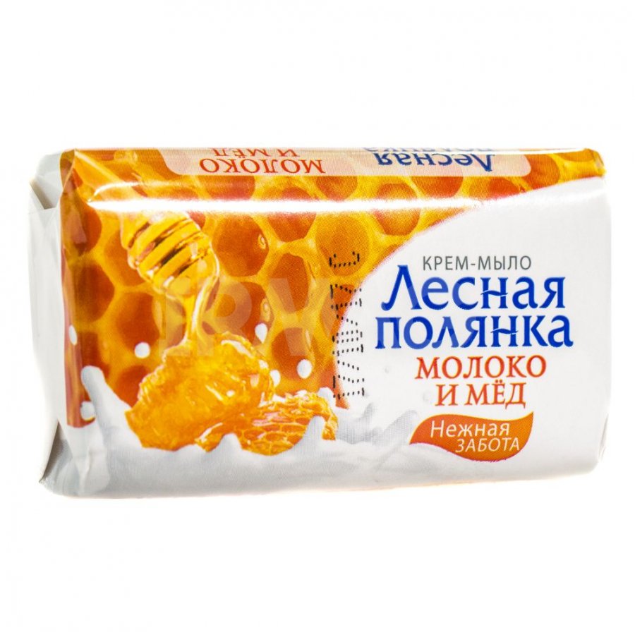 Мыло Лесная полянка 90г. Крем Молоко и мед (104)
