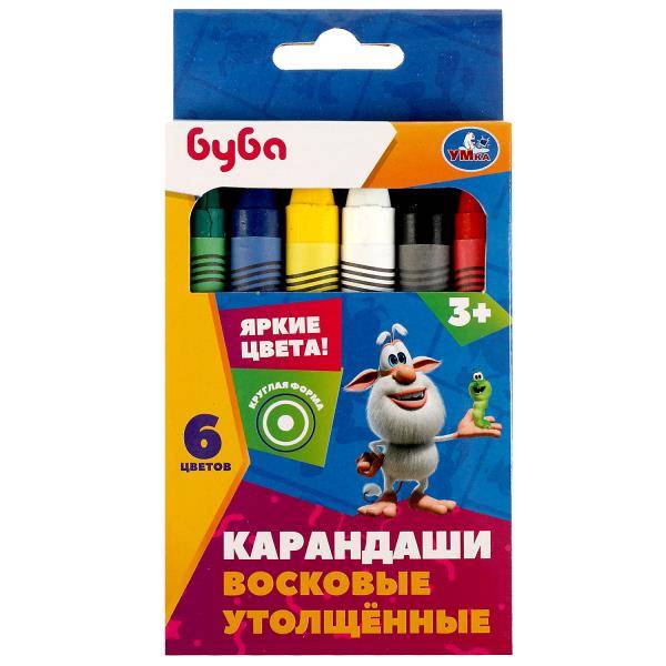 Набор воск.мелков 6цв. Умка Буба