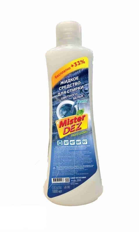 Стир.жидкость Mister Dez 1л. Для джинсовой ткани