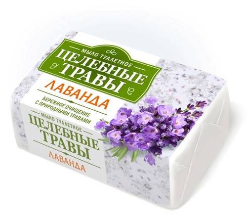 Мыло Целебные травы 160г. Лаванда бум.уп. (4/72)