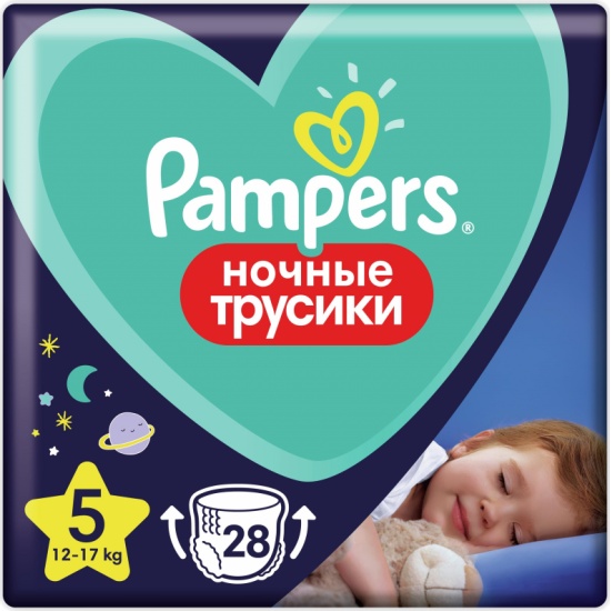 Подгузн.-трусики Памперс Night Pants --5-- 28шт. 12-17кг. Джуниор (2)