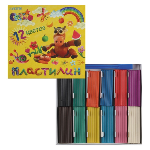 Пластилин 12цв. deVente 240гр.