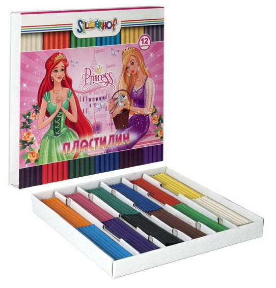 Пластилин 12цв. Silwerhof 240гр. Princess