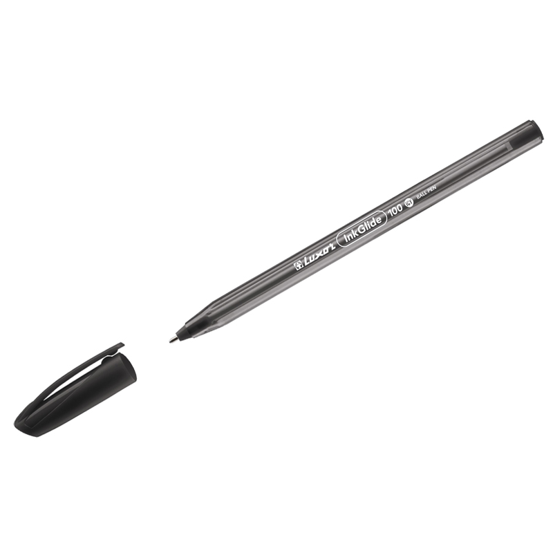 Ручка шар. ЧЕРНАЯ Luxor InkGlide 100 Icy (уп.12)