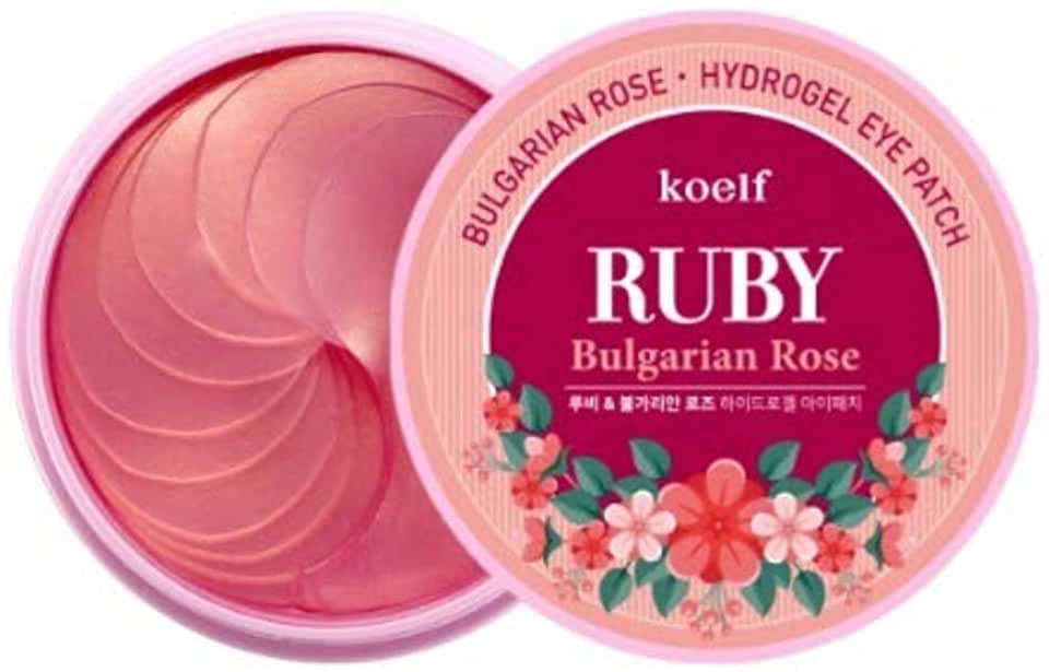 Патчи д/век Petitfee Koelf Ruby с рубиновой пудрой и розой 6261