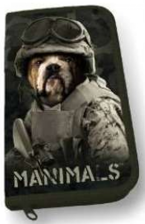 Пенал 1отд. малый 190*130 Military Animals