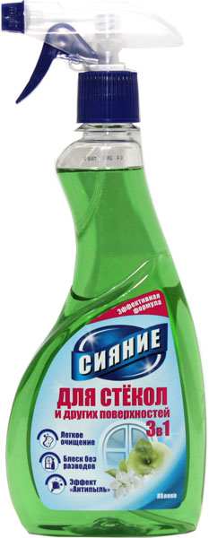 Ср-во Сияние 500мл. для стекол Яблоко