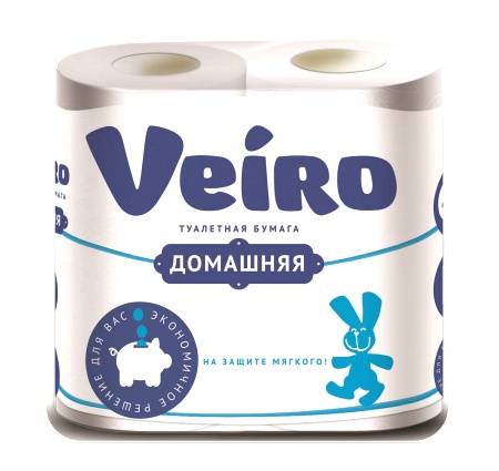 Туалетная бумага Veiro Домашняя 2сл. 4рул. 15м. (12/576)