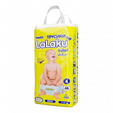 Подгузн.-трусики LALAKU --4-- 46шт. 7-14кг. Макси