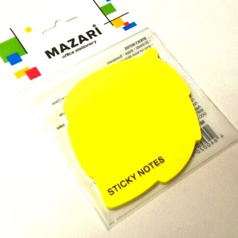 Самоклеющийся блок Mazari 30л. фигур. флу.