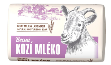 Мыло Kozi Mleko 90г. Goat milk extract and Lavender 6304 (уп.6) (72)