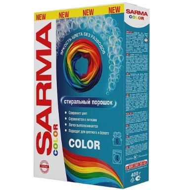 Стир.порошок Сарма унив. 400г. Колор (22)