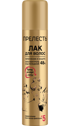 Лак д/волос Прелесть 200/250мл. ССФ Защита и фиксация (12)