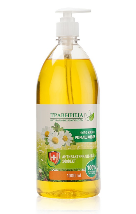 Мыло жидк. Травница 1л. Ромашка Антибактериальное (12)