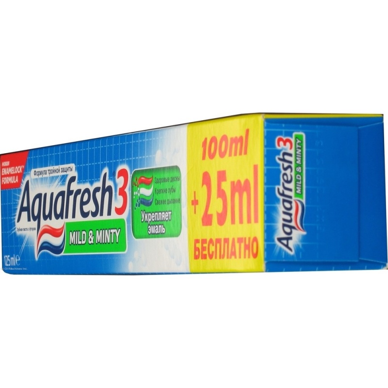 Зубн.паста Aquafresh 125мл. Мягко-мятная