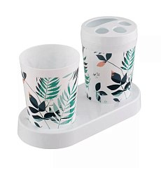 Подставка д/зубных щеток Breeze leaf 2пр. на подставке