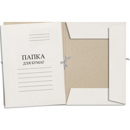 Папка д/бумаг с завязк. белая 220г 0,35мм