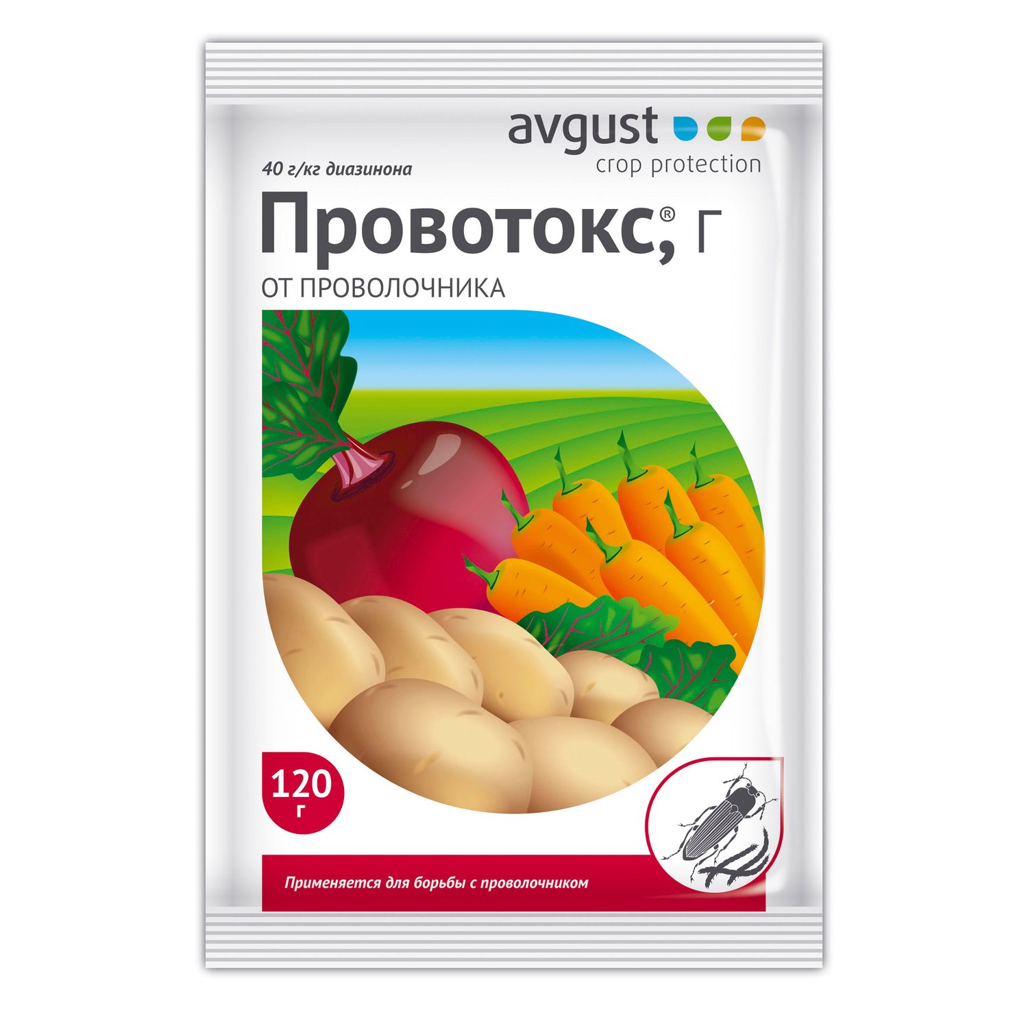 Инсектицид от почв.вред-ей Провотокс 120г. От проволочника (75)