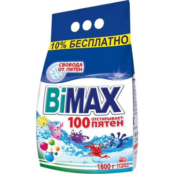 Стир.порошок Бимакс ручн. 1,8кг. 100 Пятен (5)