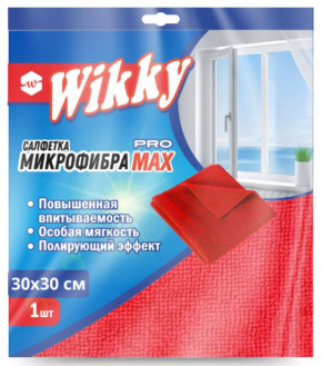 Салфетка микрофибра Wikky 30*30см. 1шт. (100)