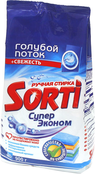 Стир.порошок Сорти ручн. 900г. Супер эконом (12)