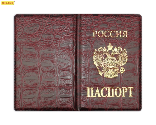Обложка для паспорта Экокожа Золотой стандарт МИЛЕНД