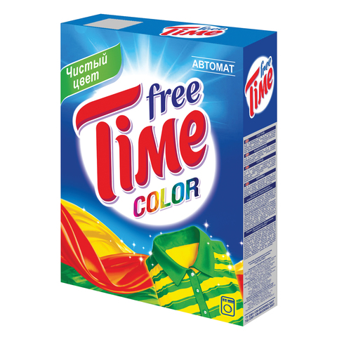 Стир.порошок Free Time авт. 350гр. Колор