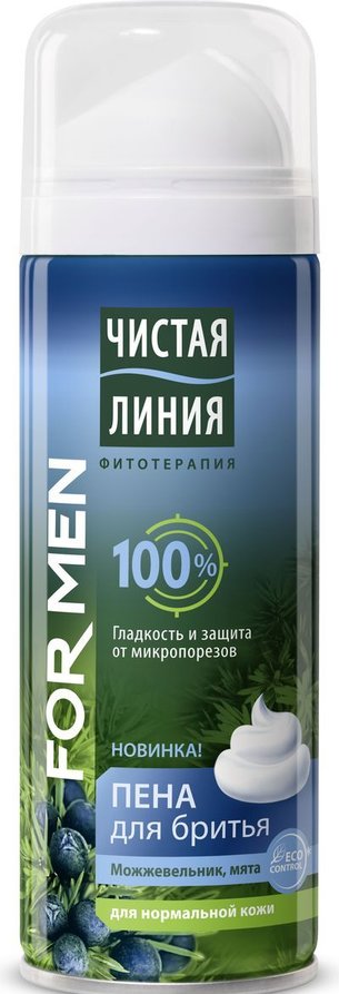Пена д/бритья Чистая линия 200мл. Для норм. кожи
