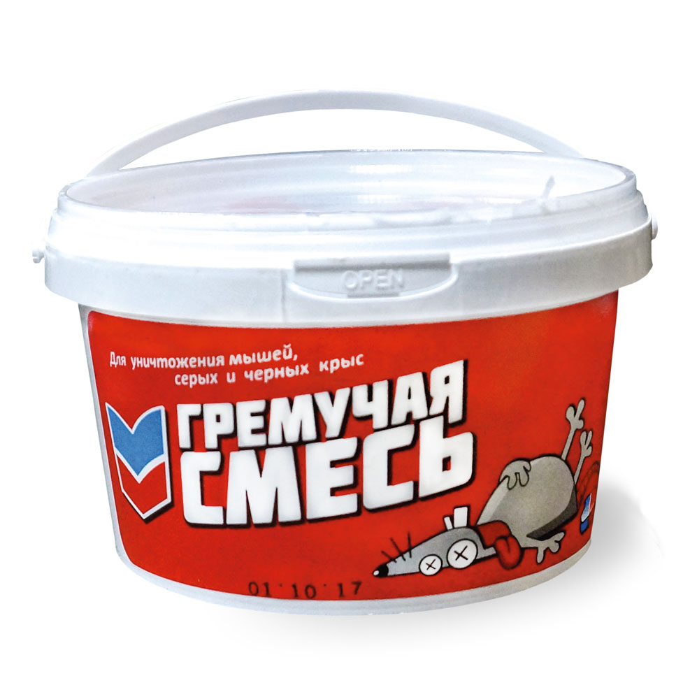 Приманка от грызунов Гремучая смесь 500г. Тесто-брикет (18)
