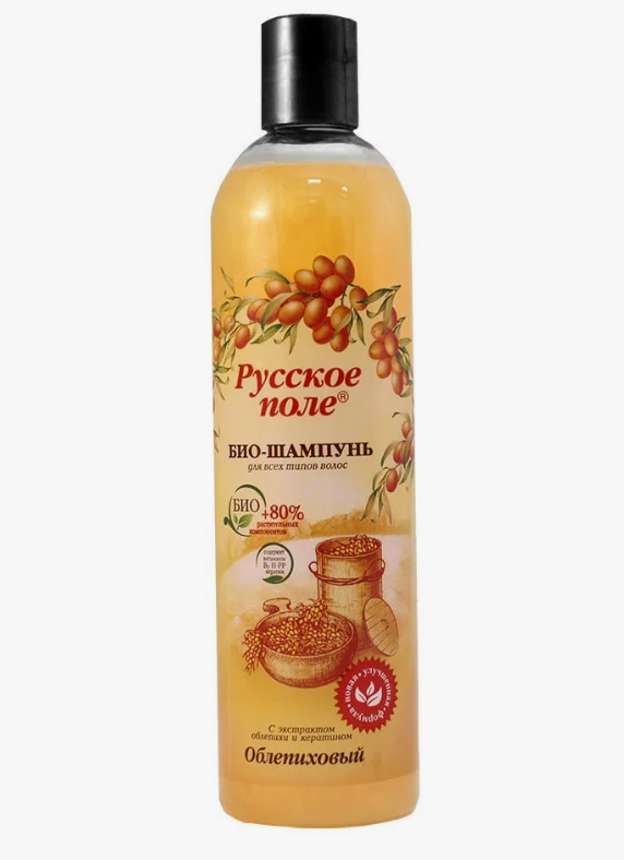 Шампунь Русское поле 400мл. БИО Облепиховый (15)