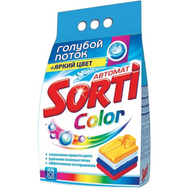Стир.порошок Сорти авт. 3кг. Колор (4)