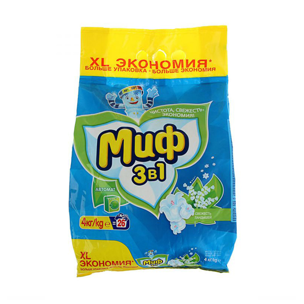 Стир.порошок МИФ авт. 4кг. 3в1 Свежесть ландышей