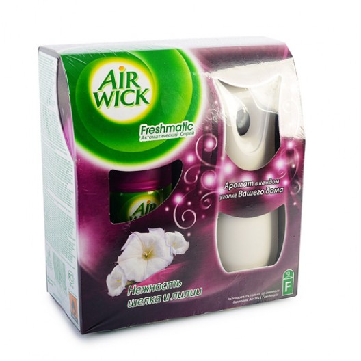 Освежитель автомат. Air Wick 250мл. Freshmatic Complete Нежность шелка и лилии