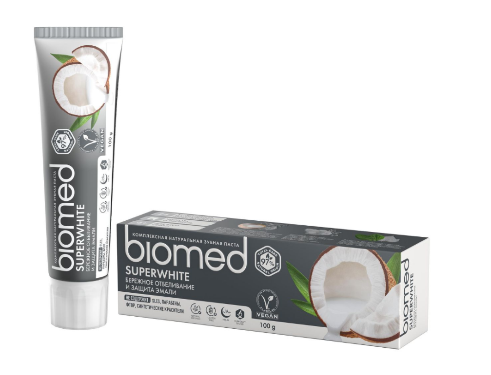Зубн.паста Biomed 80мл. Супервайт