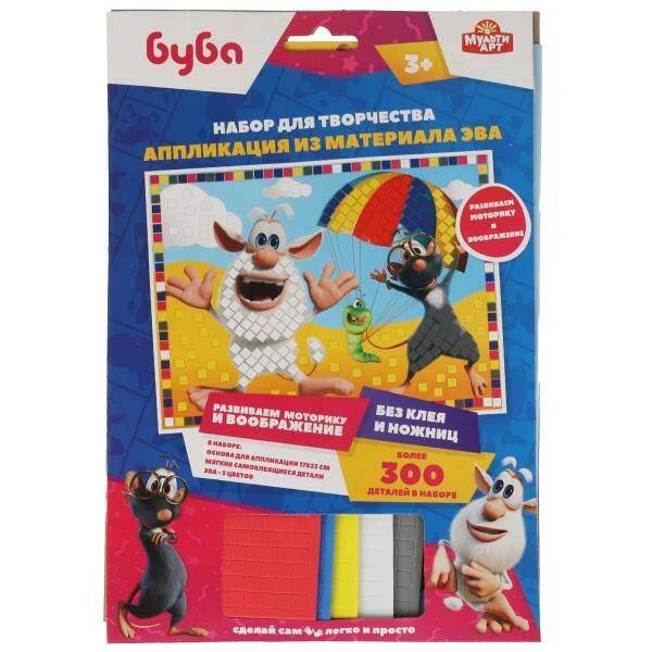 Набор д/дет тв-ва MultiArt БУБА аппликация мягкая мозаика 17х23см