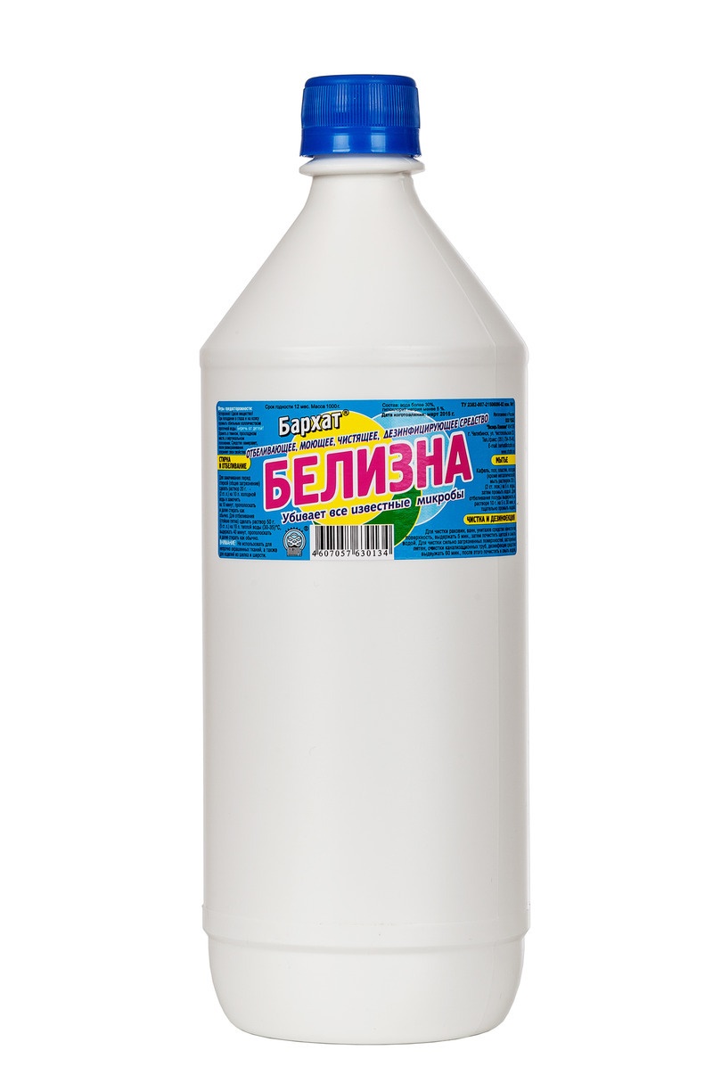Ср-во Бархат 1л. Ультра Белизна Лимон