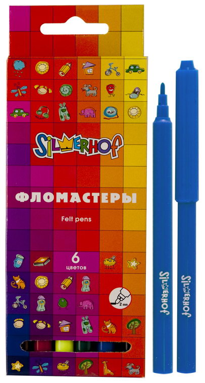 Фломастеры 6цв. Silwerhof Emotions карт.уп.