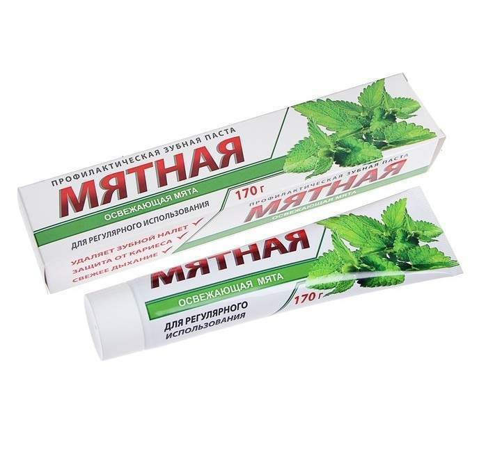 Зубн.паста Мятная 170г. без футляра
