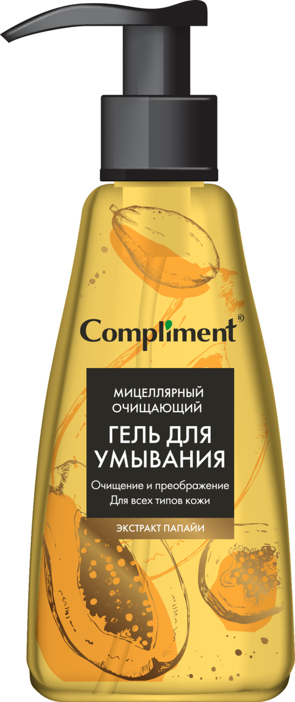 Гель Compliment 250мл. д/умывания Мицеллярный Папайя