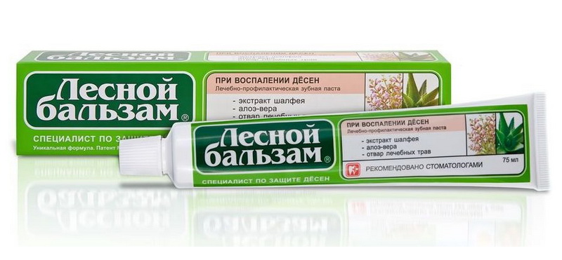 Зубн.паста Лесной бальзам 75мл. Шалфей и алоэ На отваре целебных трав