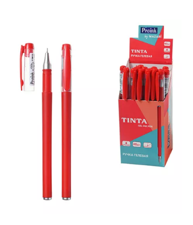 Ручка гел. красная Mazari TINTA 0,5мм. (уп.40)