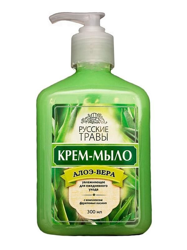 Мыло жидк. Русские травы 300мл. Алоэ-вера дозатор (12)