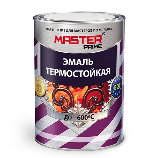 Эмаль термостойкая MASTER PRIME белая 0,4кг. (8)