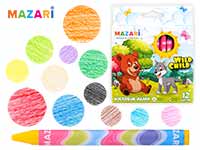 Набор воск.мелков 12цв. WILD CHILD Mazari